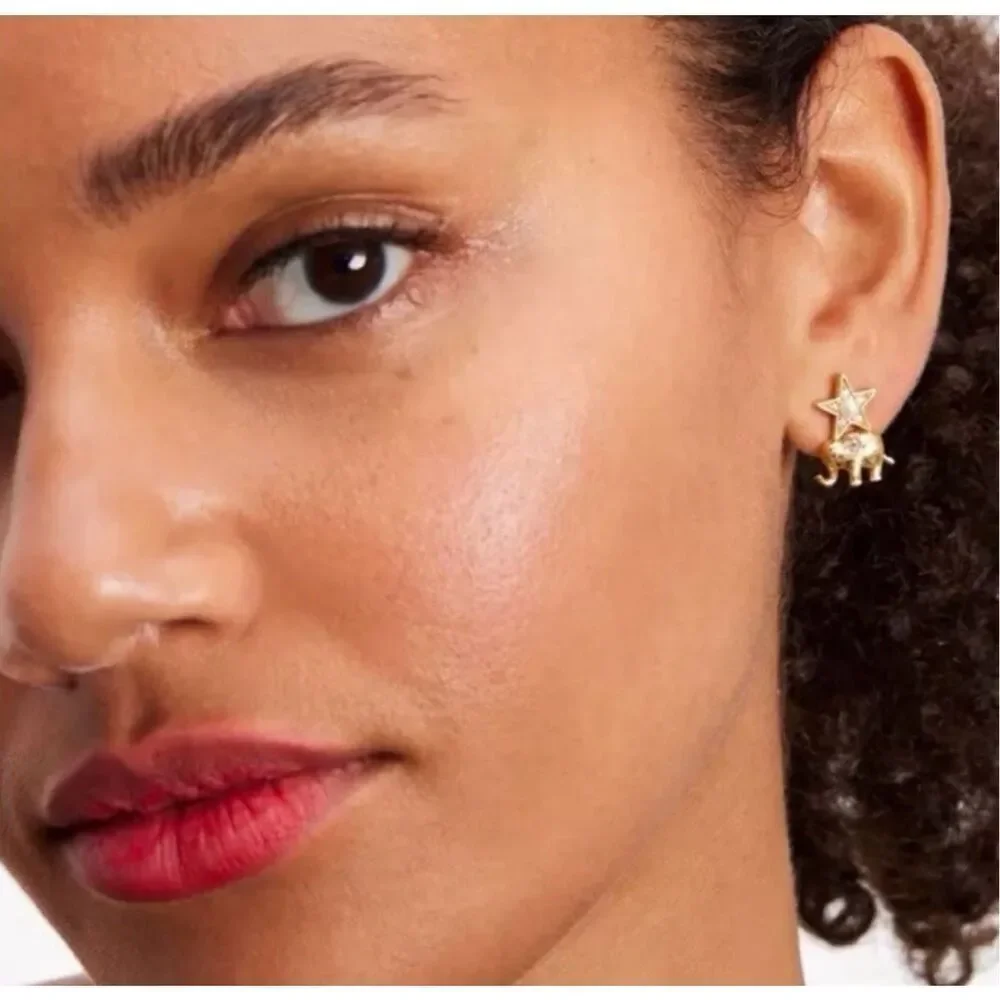 Kate Spade NEW elephant Winter carnival earrings